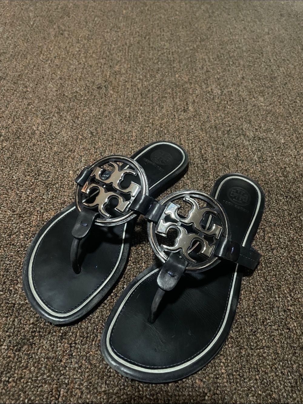 TORY BURCH Miller Black Sandals - Picture 2 of 4